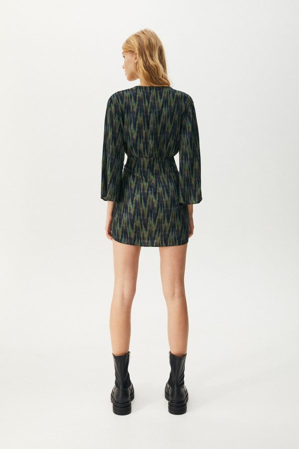Short Dress With Knotted Skirt - Image 2